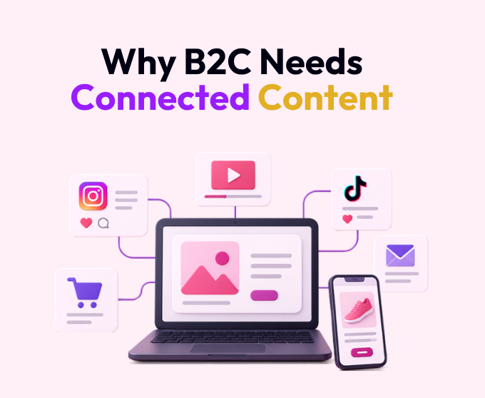 Omnichannel content marketing strategy connecting social media marketing and content marketing channels for a B2C brand